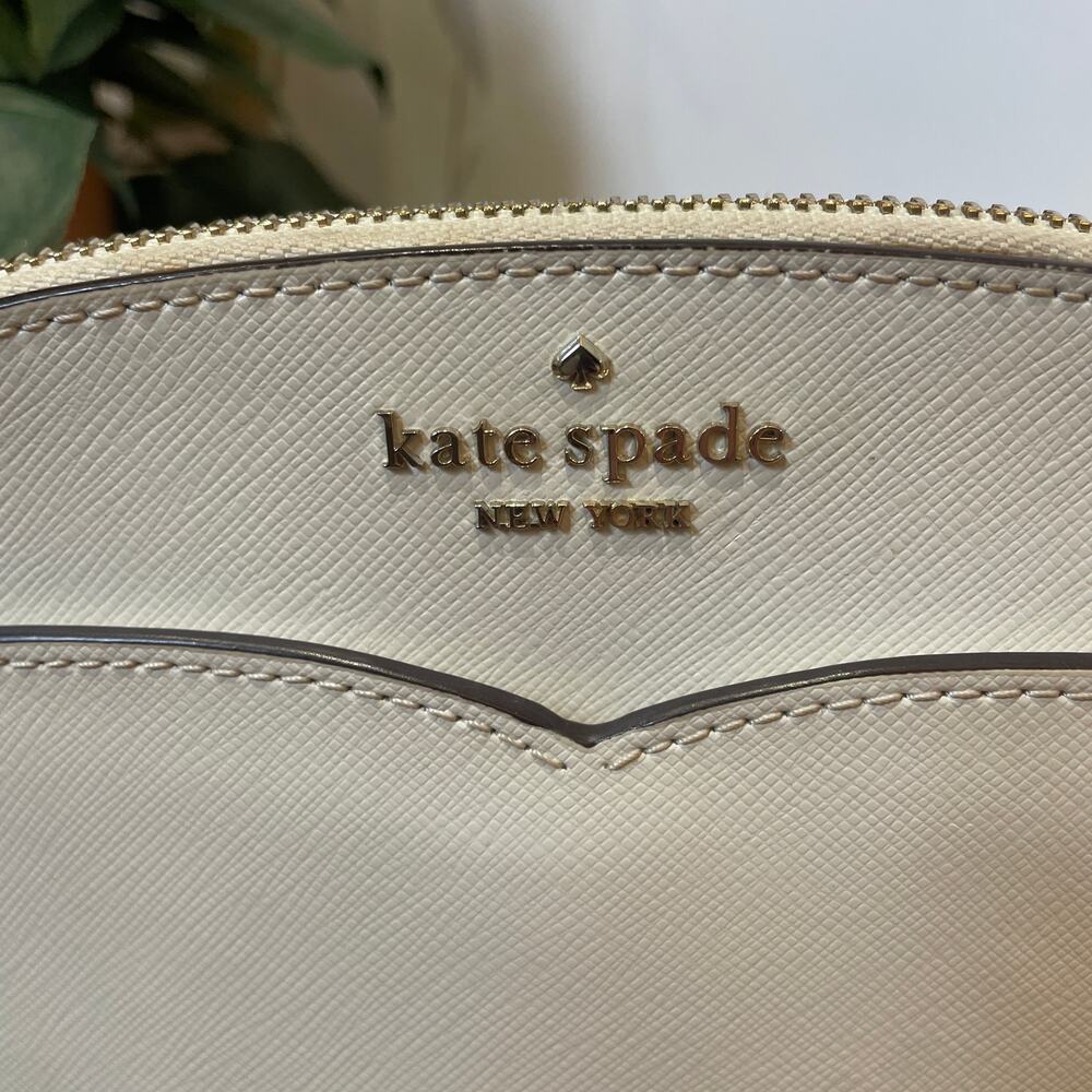 Kate Spade Payton Dome Crossbody in Saffiano leather Beige - Picture 2 of 14